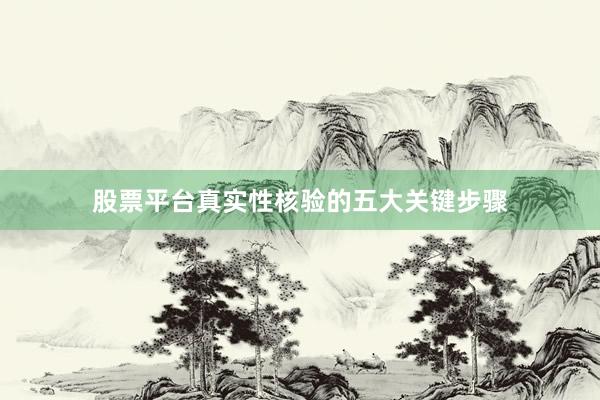 股票平台真实性核验的五大关键步骤