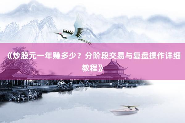 《炒股元一年赚多少？分阶段交易与复盘操作详细教程》
